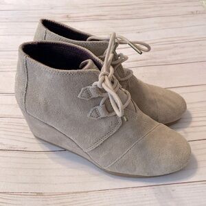 Tom’s Kala suede wedge booties - size 6.5